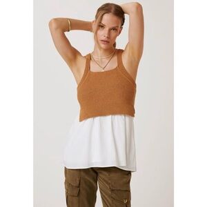 Anthropologie Jenna Twofer Sweater Tank - New without tags Medium